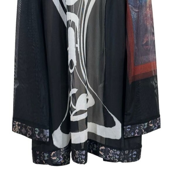 Alberto Makali Sheer Artsy Cardigan Gothic Fairy Whimsical Grunge Size M - Picture 5 of 10